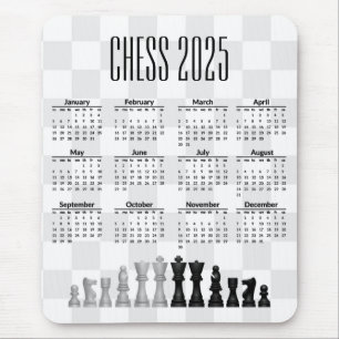 Schach 2025 Kalender Mousepad