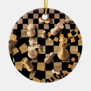 Schach Abstrakte Kunst - Holztextilien Keramik Ornament