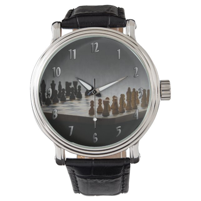 Schach Armbanduhr (Vorderseite)