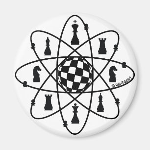 Schach Atom - Schachmaterie Magnet