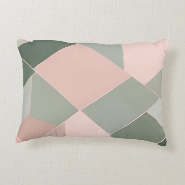 Schach auf Sage Green AI Art Dekokissen (Rückseite)