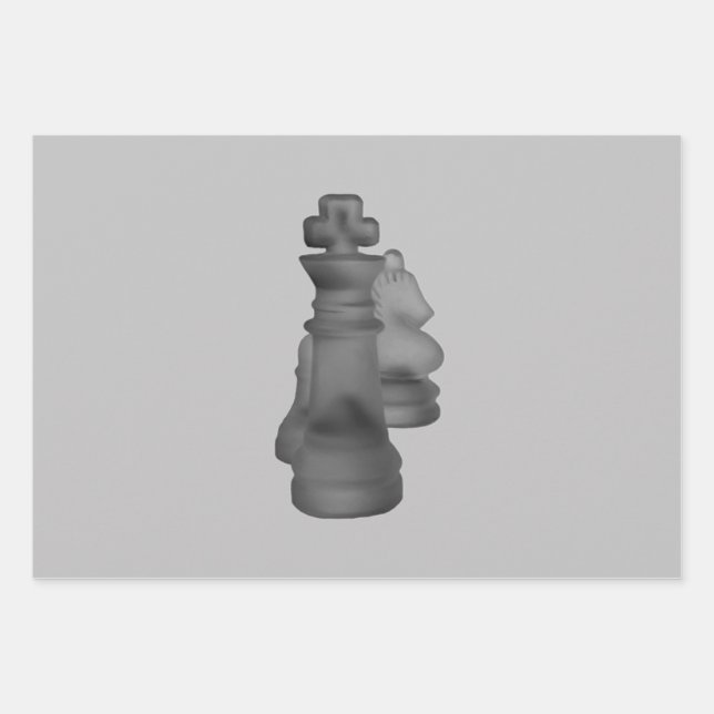 Schach aus Papierblättern Geschenkpapier Set (Vorderseite)