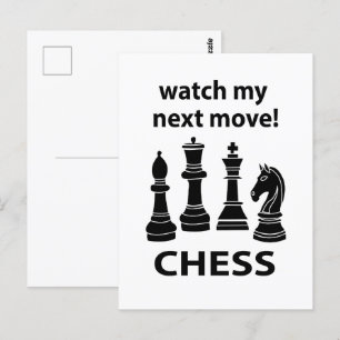 Schach Beobachte Meinen Nächsten Zug Schach Postkarte