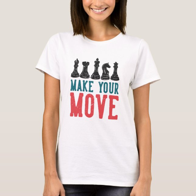 Schach bewegen T-Shirt (Vorderseite)