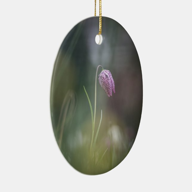 Schach-Blume Natur-Foto Keramik Ornament (Rechts)