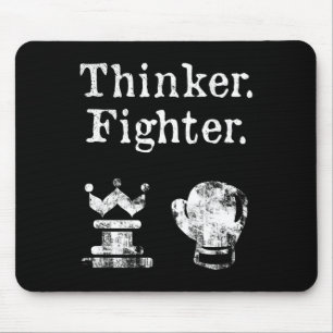 Schach-Boxer-Denker kämpfen Boxschach Lover Gif Mousepad