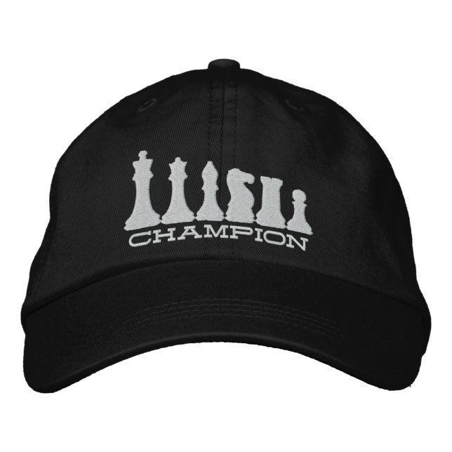 Schach Champion Bestickte Baseballkappe (Vorderseite)