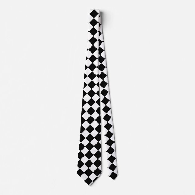 Schach Club Checkered Neck Tie Krawatte (Vorderseite)