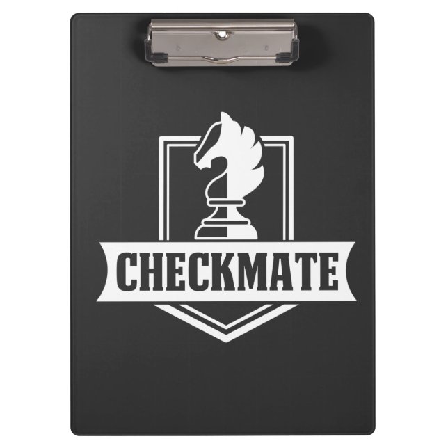 Schach Club Checkmate Schachzug Klemmbrett (Vorderseite)