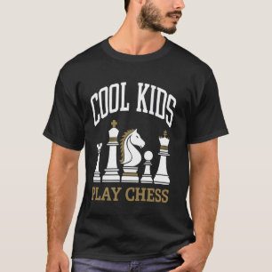 Schach Coole Kinder Spielen Schach Königin König P T-Shirt