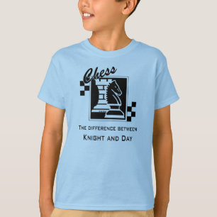 Schach den Unterschied zwischen Ritter und Tag T-Shirt