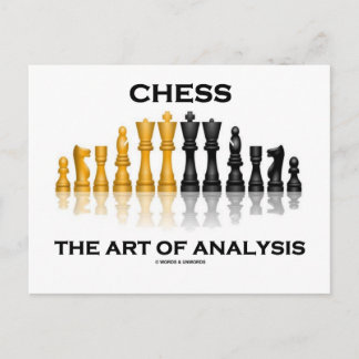 Schach die Art der Analyse Postkarte