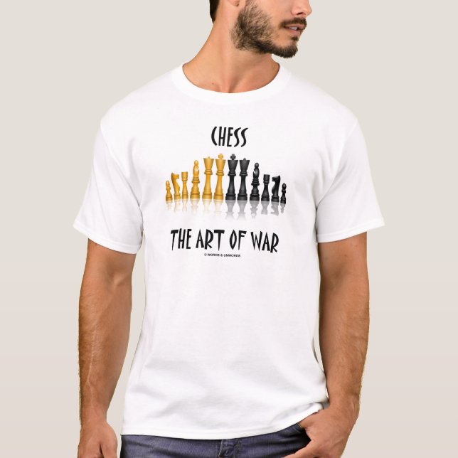 Schach die Kunst des Krieges (Matisse Schriftart) T-Shirt (Vorderseite)