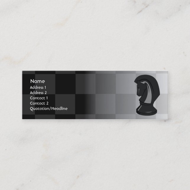 Schach - dünn mini visitenkarte (Vorderseite)