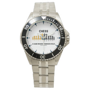 Schach ein Spiel, bei dem Denker reflektierendes S Armbanduhr