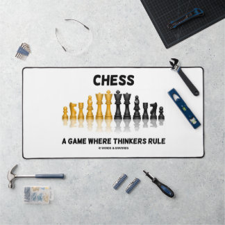 Schach ein Spiel, bei dem Denker reflektierendes S Schreibtischunterlage