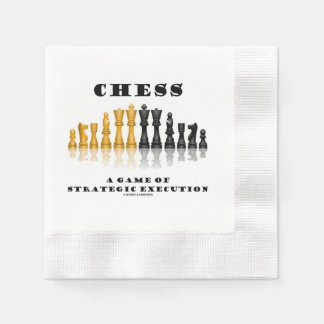 Schach Ein Spiel Der Strategischen Ausführung Serviette