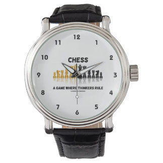 Schach ein Spiel, wo Denker regieren (Schachspiel- Armbanduhr