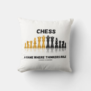 Schach ein Spiel, wo Denker regieren (Schachspiel- Kissen