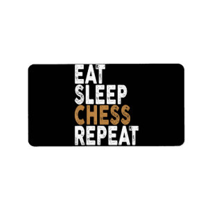 Schach essen wiederholen Schach Adressaufkleber