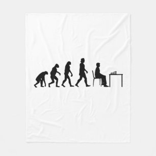 Schach - Evolution des Schachspielers Fleecedecke