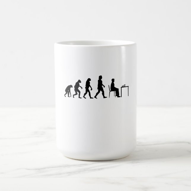 Schach - Evolution des Schachspielers Kaffeetasse (Mittel)