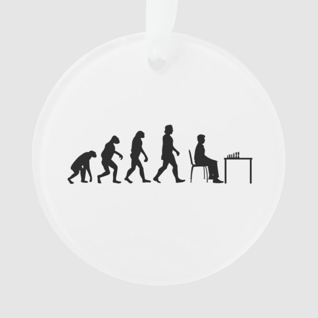 Schach - Evolution des Schachspielers Ornament (Vorderseite)