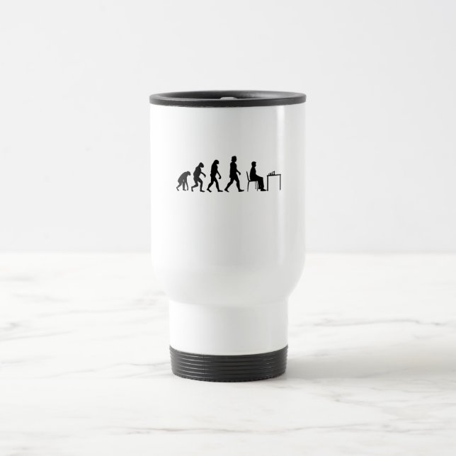 Schach - Evolution des Schachspielers Reisebecher (Mittel)