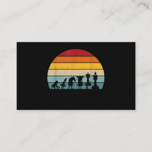 Schach Evolution Retro Vintages Geschenk für ein S Visitenkarte