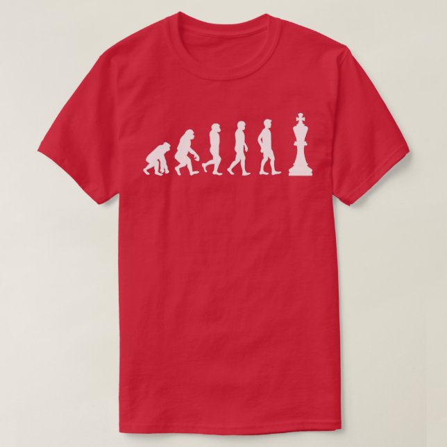 Schach-Evolution Schachstück 1  T-Shirt (Design vorne)