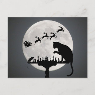 Schach Full Moon Cat n Mouse Weihnachten Vielen Da Postkarte