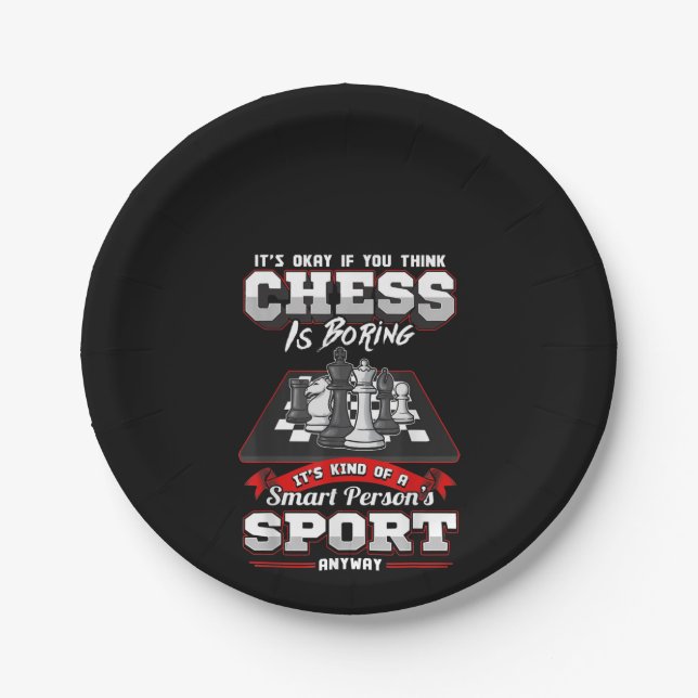 Schach Funny Quotes Spaß Redewendungen Pappteller (Vorderseite)