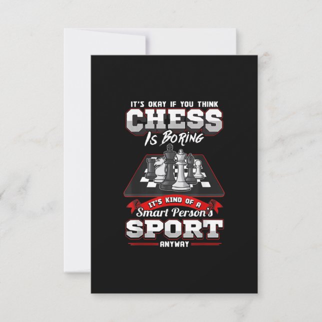Schach Funny Quotes Spaß Redewendungen RSVP Karte (Vorderseite)