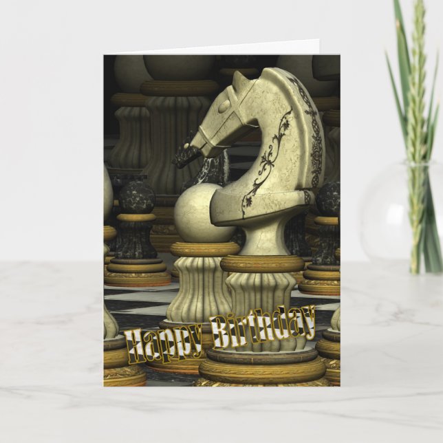 Schach-Geburtstagskarte Karte (Vorderseite)