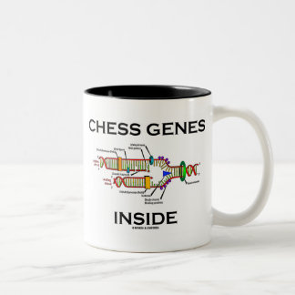 Schach-Gene innerhalb des DNA-Replikations-Spaßes Zweifarbige Tasse