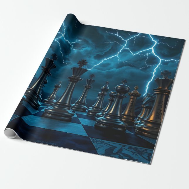 Schach Geschenkpapier (Ungerollt)