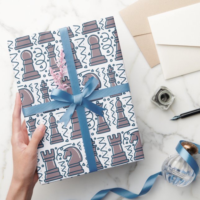 Schach-Geschenkpapier, Schachbrett-Geschenkverpack Geschenkpapier (Schenken)