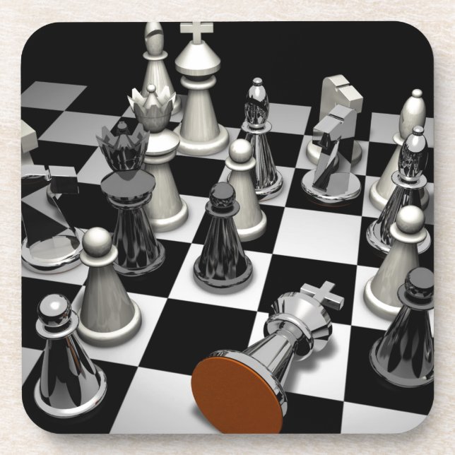 Schach Getränkeuntersetzer (Vorderseite)