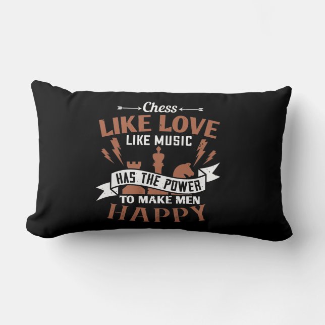 Schach hat den Power, Männer glücklich zu machen Lendenkissen (Vorderseite)