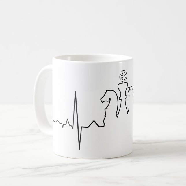 Schach Heartbeat Kaffeetasse (Vorderseite Links)