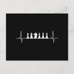 Schach-Heartbeat-Play-Schach Postkarte