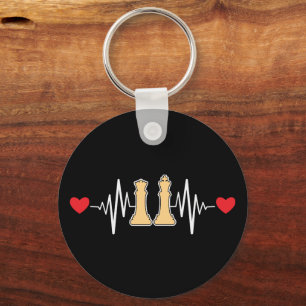 Schach Herzschlag Schachmatt Vintage  Schlüsselanhänger