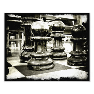Schach in Schwarz und Weiß Fotodruck