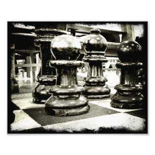 Schach in Schwarzweiss Fotodruck