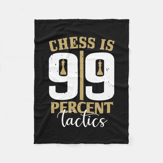 Schach ist 99 Prozent Taktik Fleecedecke (Vorderseite)