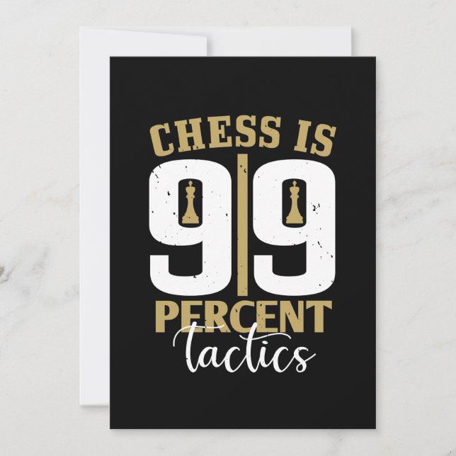 Schach ist 99 Prozent Taktik Save The Date (Vorderseite)