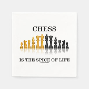 Schach ist die Gewürze des Set Schach Leben Piece Serviette
