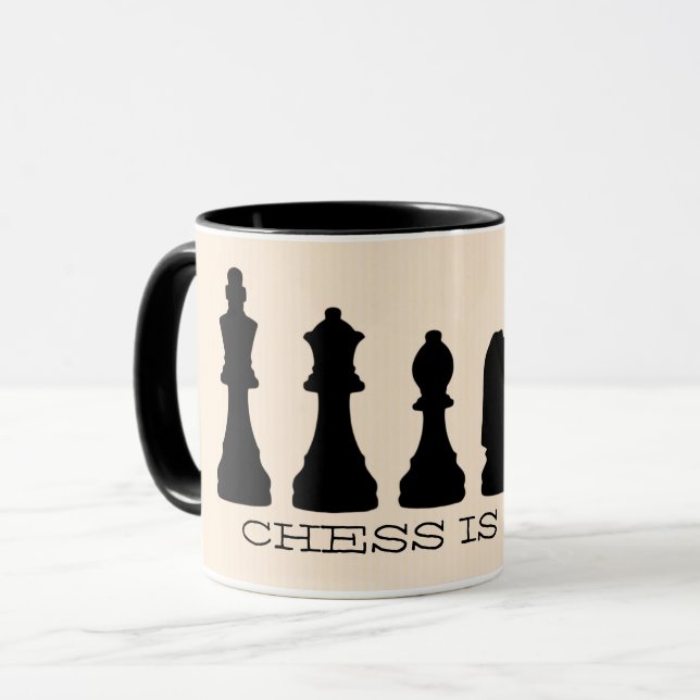 Schach ist die Tasse des Lebens (Vorderseite Links)