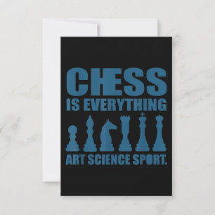 Schach ist Kunst Wissenschaft Sportgeschenk Frauen Einladung