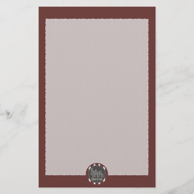 Schach ist Leben rot Briefpapier (Vorderseite)